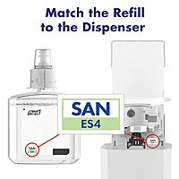 PURELL Advanced Hand Sanitizer Gentle & Free Foam, Fragrance Free, 1200 mL Refill for PURELL ES4 Manual Hand Sanitizer Dispenser (Pack of 2) - 5051-02