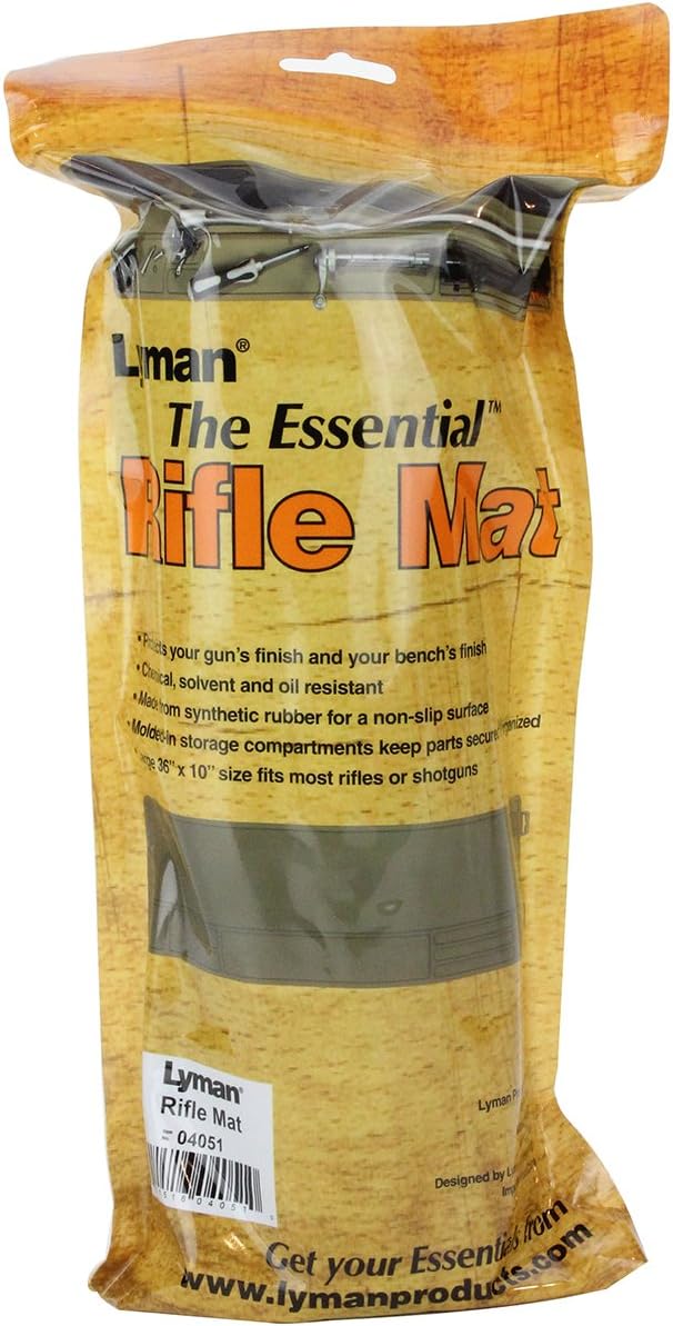 Lyman Essential Heavy Duty Gun Cleaning, Maintenance Mat 10"x 36", Black