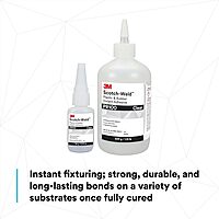 3M Scotch-Weld Plastic & Rubber Instant Adhesive PR100, Clear, Low Viscosity, Fast Handling Time and Cure