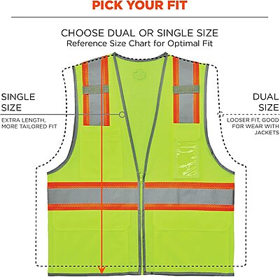 Ergodyne GloWear 8246Z Two-Tone Mesh High-Visibility Safety Vest