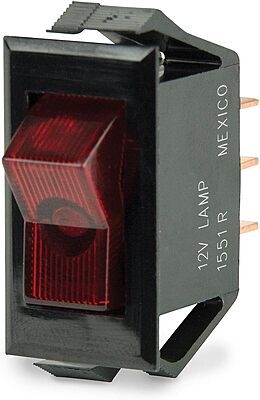 BEP 10A, 20A & 25A Rocker Switches - Marine Snap-In Panel Mount