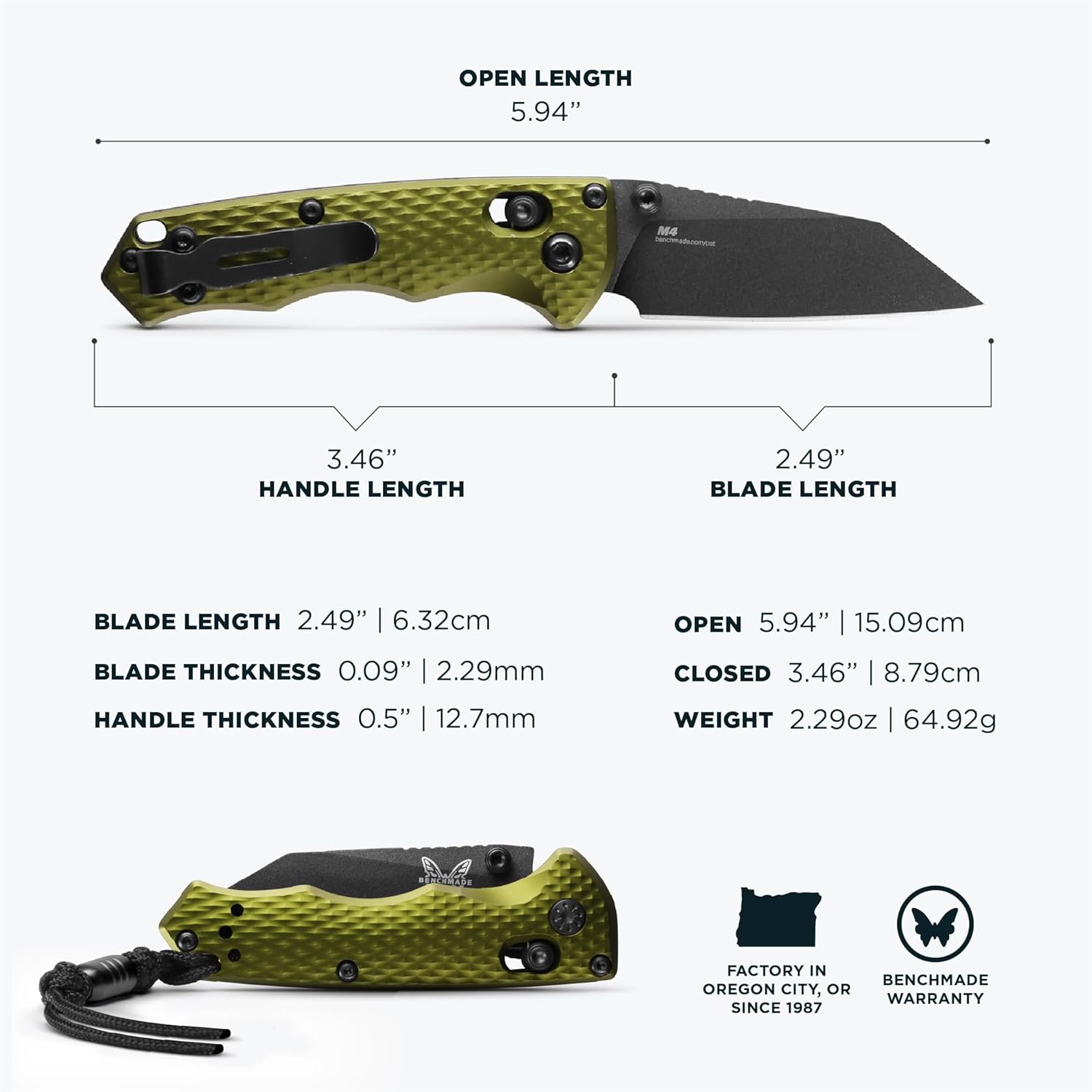 BENCHMADE Full Immunity 290 Tactical Knife