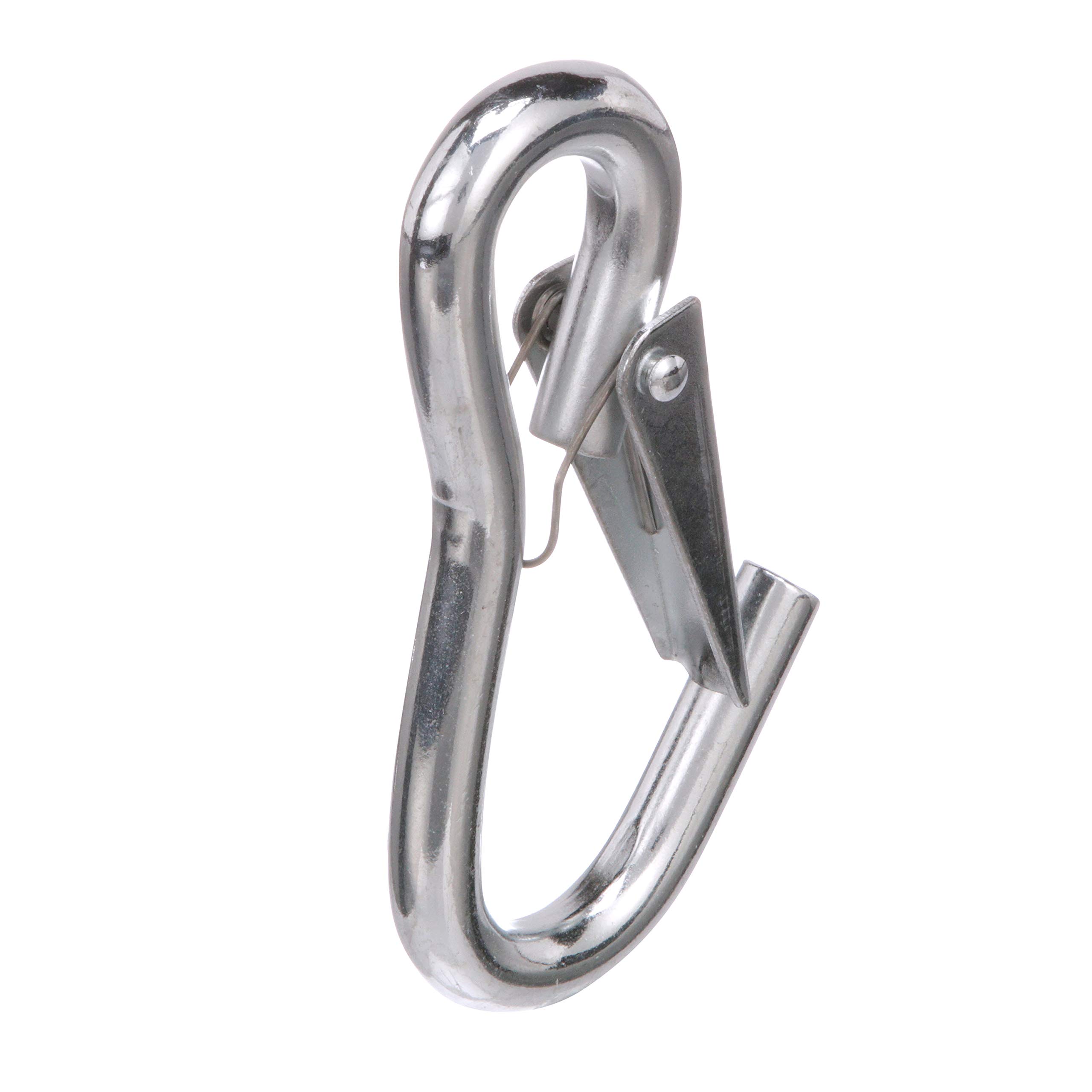 Attwood 7653L3 Utility Snap Hook, Zinc-Plated Steel, Spring-Loaded Closure, Light-Duty, 4 Inches Long, ¼-Inch Ring Diameter