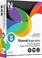Neenah Bright White Premium Cardstock, 8.5 x 11 in, 65 lb, 250 Pack (91904)