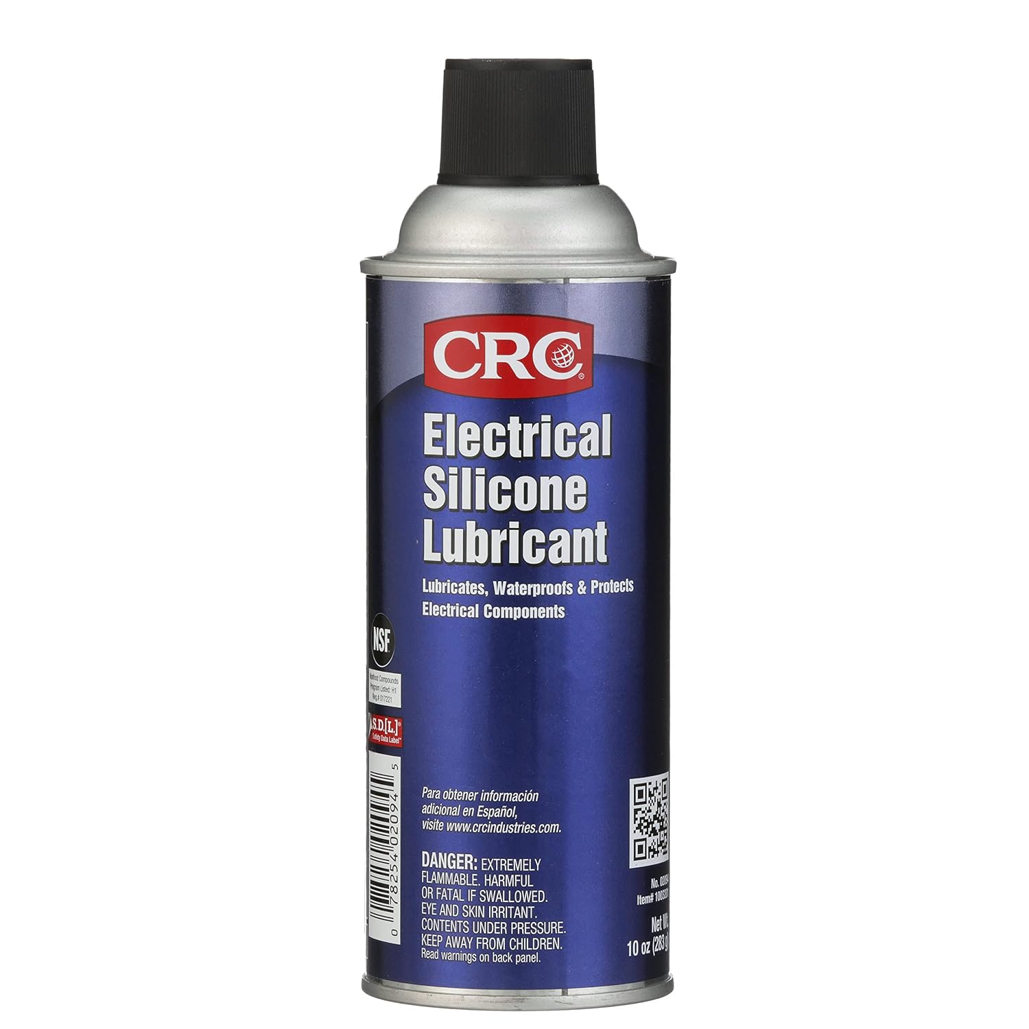 CRC Electrical Silicone Lubricant 02094 – 10 Wt Oz., Premium Grade Silicone Aerosol for High Temperature Applications 10 oz