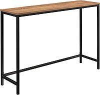 Sauder North Avenue Narrow Metal and Wood Console Table, Sindoori Mango Finish