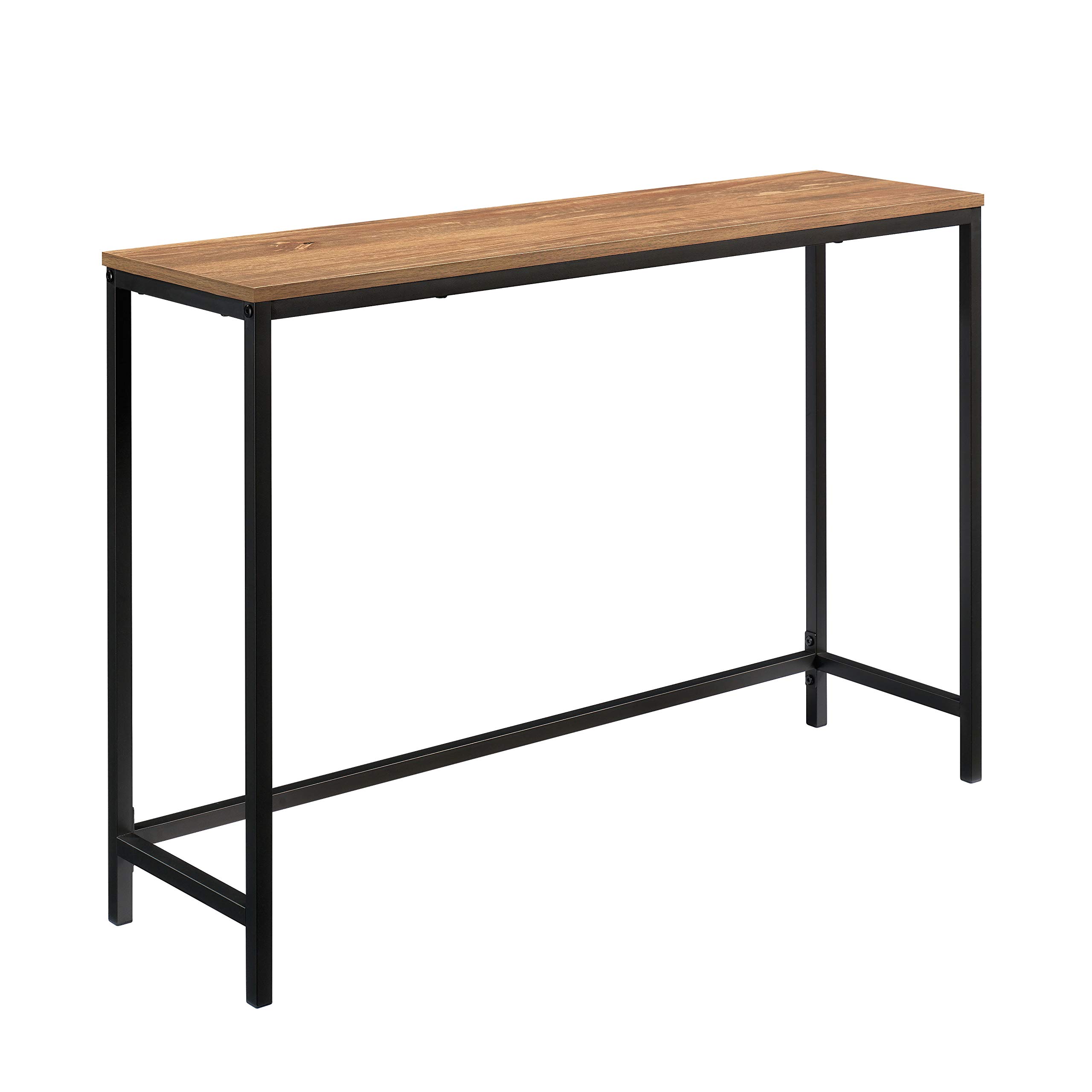 Sauder North Avenue Narrow Metal and Wood Console Table, Sindoori Mango Finish