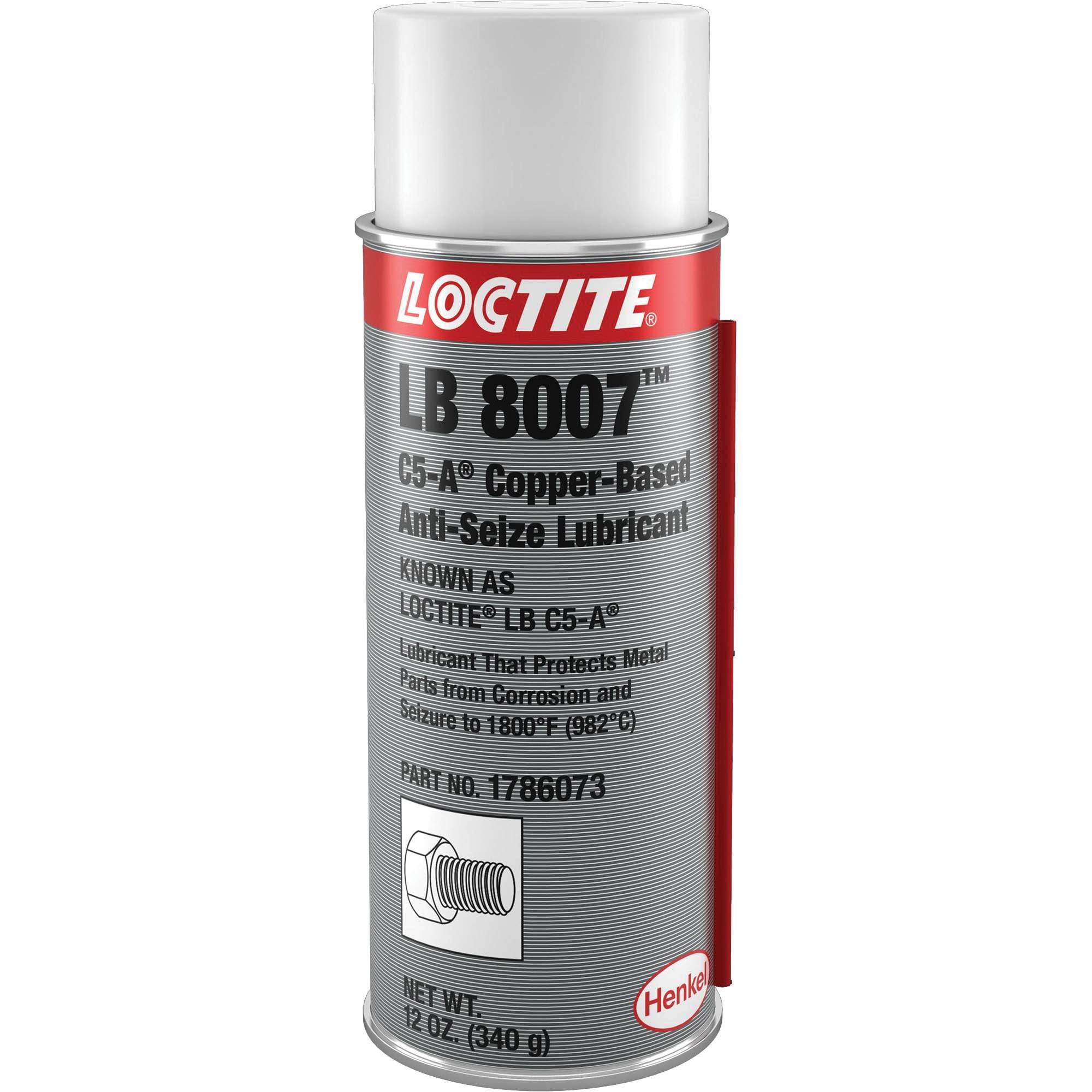 Loctite 1786073 Copper LB 8008 C5-A Copper Based Anti-Seize Lubricant, 12 fl. oz. Aerosol Can (Pack of 12)