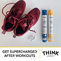 Think Jerky Original Beef Sticks, Gluten and Sugar Free, No Nitrates, Keto Paleo Friendly High Protein Low Carb Meat Snack