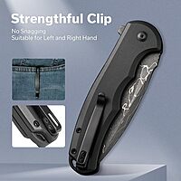 CIVIVI Button Lock Praxis Pocket Knife for EDC, Upgrade Folding Knife with Flipper 3.75" Damascus Blade plus Aluminum Handle