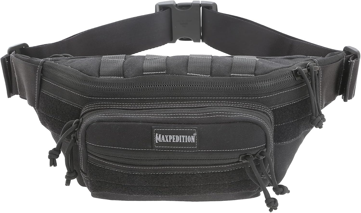 Maxpedition Keystone Versipack (14” x 6” x 6”) Tactical Crossbody Fanny Pack for Everyday Carry (Black) 0456B