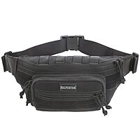 Maxpedition Keystone Versipack (14” x 6” x 6”) Tactical Crossbody Fanny Pack for Everyday Carry (Black) 0456B