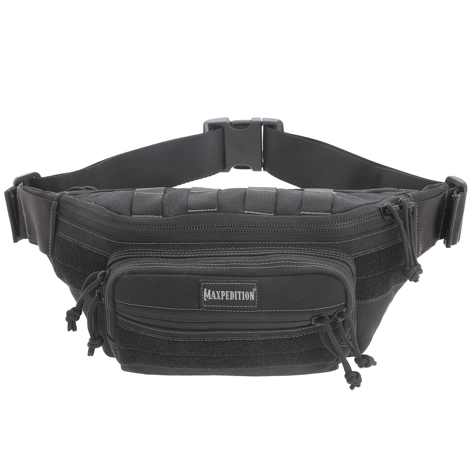 Maxpedition Keystone Versipack (14” x 6” x 6”) Tactical Crossbody Fanny Pack for Everyday Carry (Black) 0456B