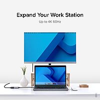 Plugable USB C to HDMI Adapter, HDMI 2.0, USB4 / Thunderbolt Adapter for 4K Monitor up to 4K 60Hz (USBC-HDMI) iPhone 15