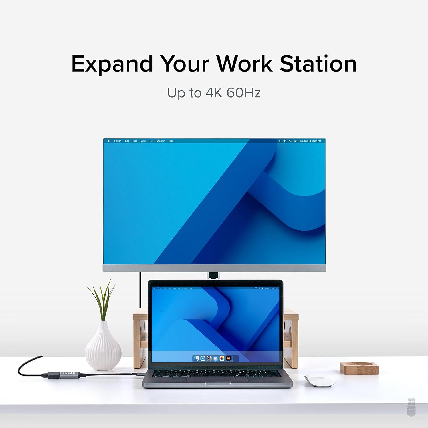 Plugable USB C to HDMI Adapter, HDMI 2.0, USB4 / Thunderbolt Adapter for 4K Monitor up to 4K 60Hz (USBC-HDMI) iPhone 15