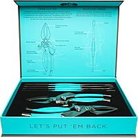 Toadfish Crab & Lobster Seafood Tool Set - 2 Shell Crackers With Cutters & 4 Multi-Use Forks - Non-Slip Grips