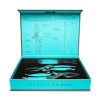 Toadfish Crab & Lobster Seafood Tool Set - 2 Shell Crackers With Cutters & 4 Multi-Use Forks - Non-Slip Grips