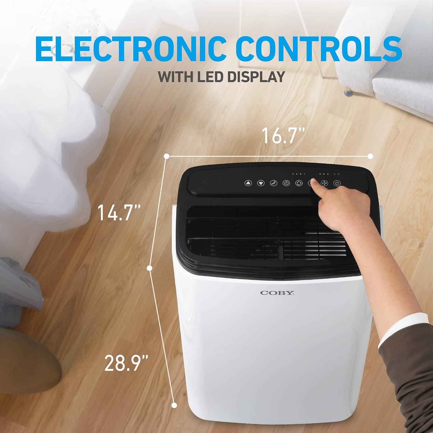 COBY Portable Air Conditioner 3-in-1 AC Unit Dehumidifier & Fan