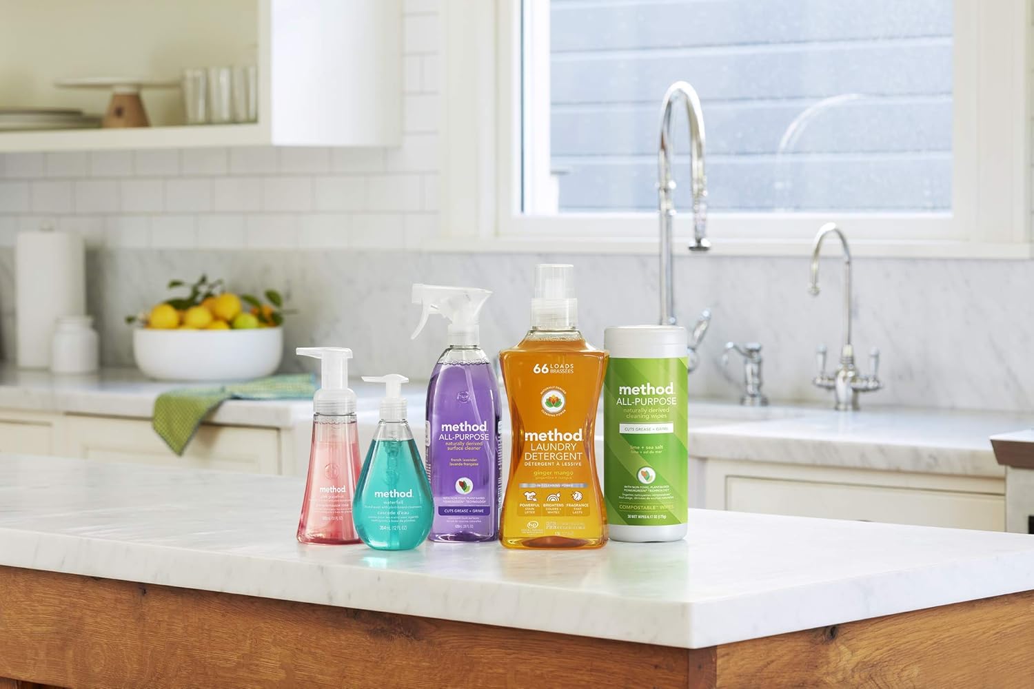 Method All-Purpose Cleaner, Pink Grapefruit, Plant-Based and Biodegradable Formula Perfect for Most Counters, Tiles, Stone
