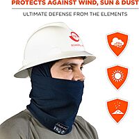 Ergodyne Chill-Its 6486 Fire Resistant Headband, Multifunctional Headwear, Moisture-Wicking, Navy, 10 x 8 x 0.5 Inch
