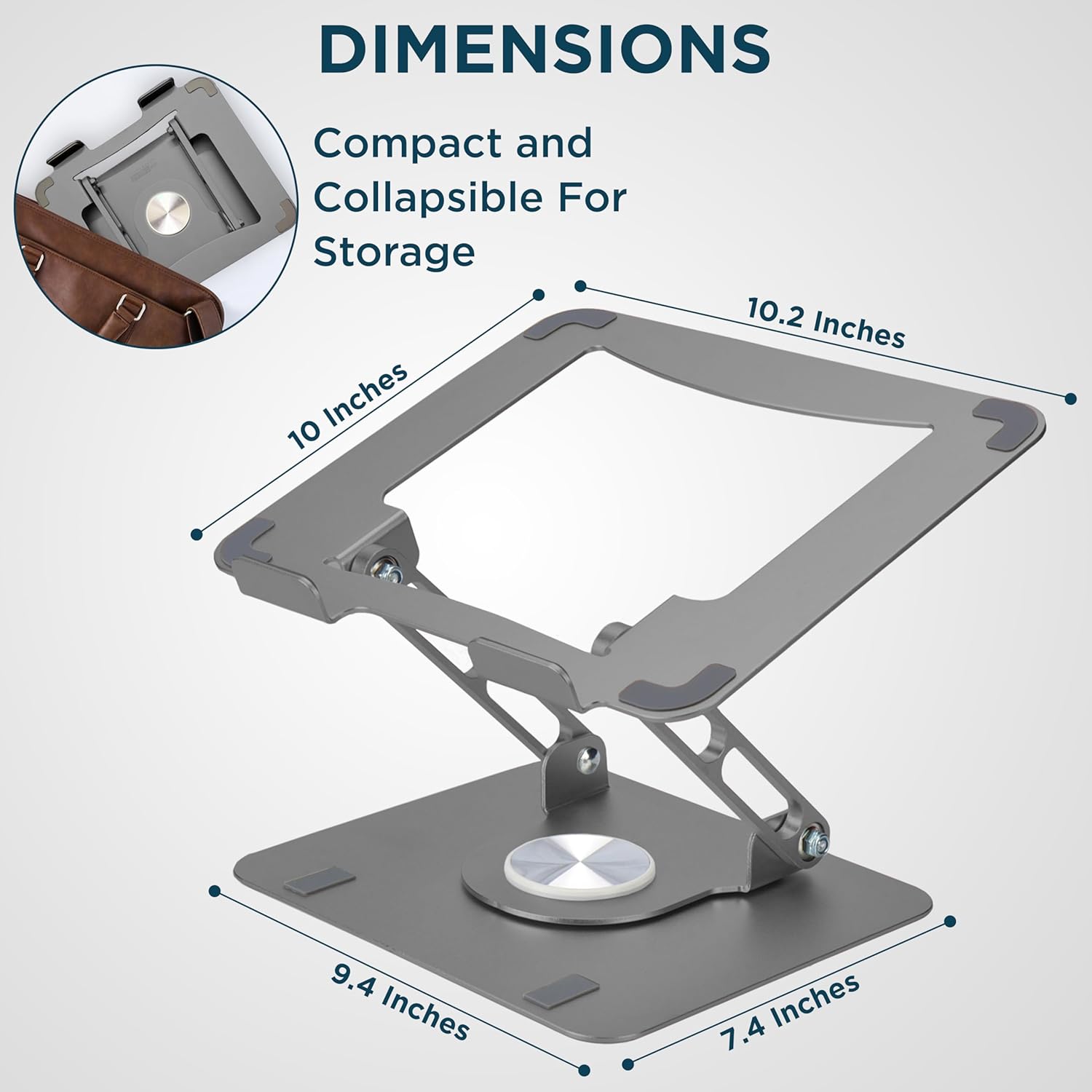 Uncaged Ergonomics Swivel Adjustable Laptop Stand for Desk