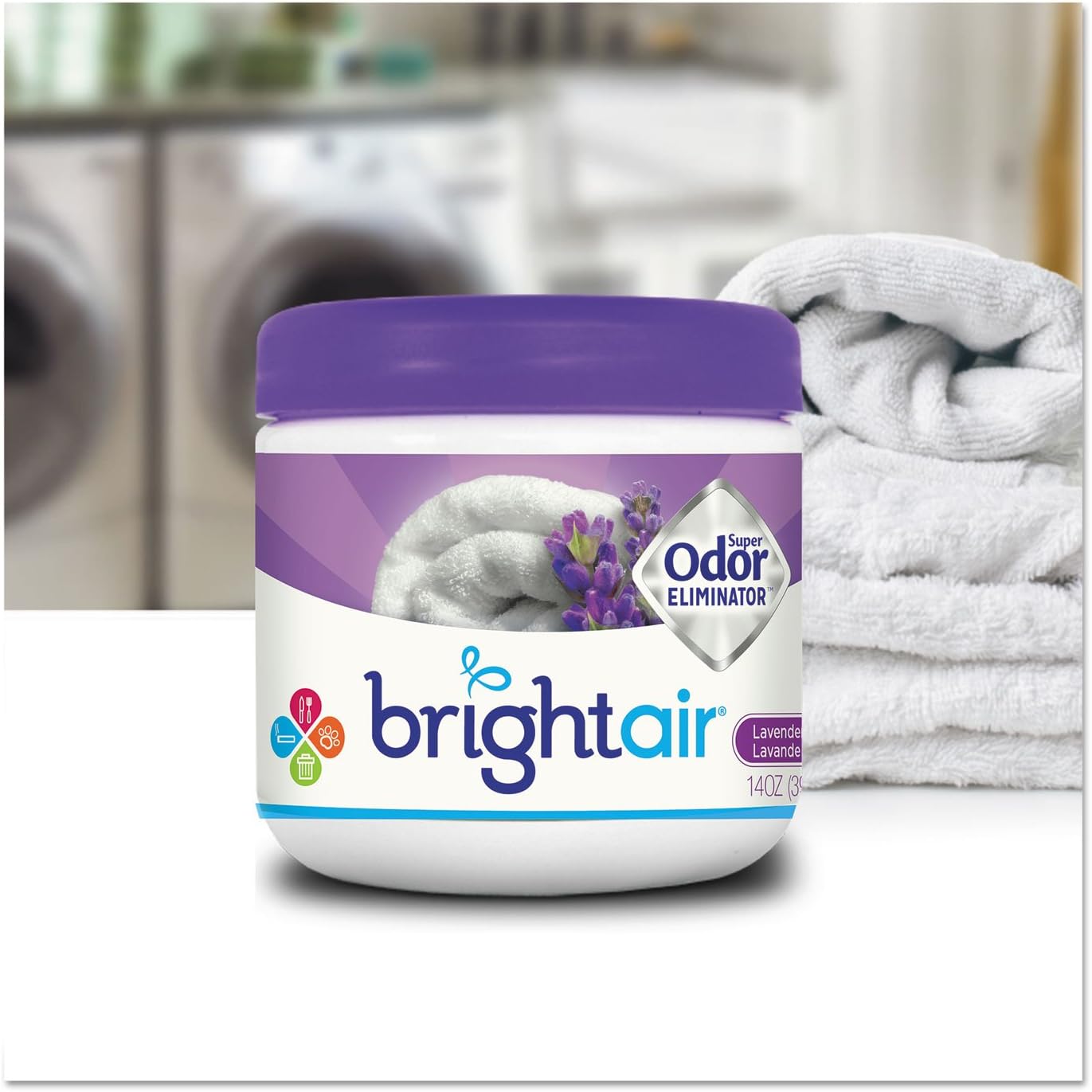 BRIGHT AIR Super Odor Eliminator Gel Air Freshener, 14 oz