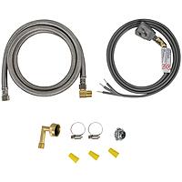 Certified Appliance Accessories Dishwasher Installation Kit with Dishwasher Hose and 3 Wire Power Cord, 6 Feet, 90 Degree Plug Head