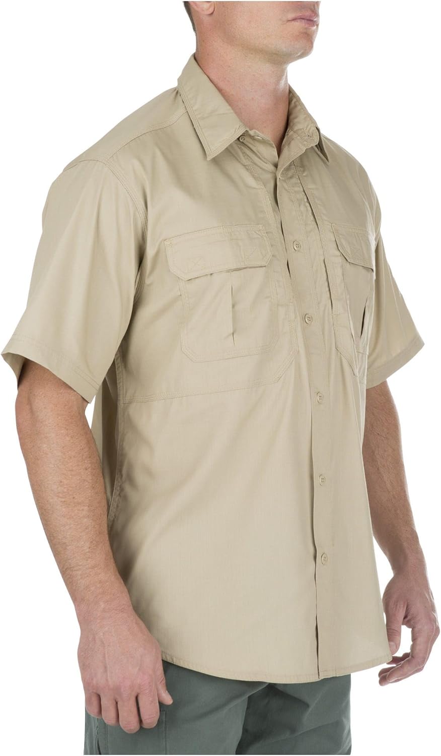 5.11 Tactical Mens Taclite Pro Button Down Short Sleeve Shirt with Pockets, Style 71175ABR
