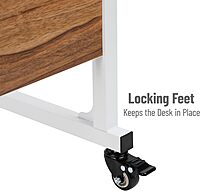 Mind Reader Standing Desk, Adjustable Height, Laptop Workstation, 33"H x 15.75"W x 21.75"L, MDF, Brown