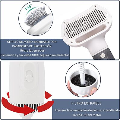 Secador de Pelo Portátil de Mano para Perros,600W Secador de Pelo Portátil de Mano para Perros,600W