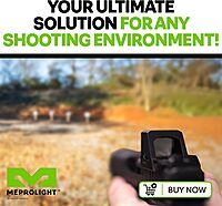 Meprolight MPO-F Open Emitter Pistol Red Dot Sight - RMR Footprint, 3-Segment Reticle, Shake Awake, IPX7 Waterproof