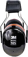 3M H10A Peltor Optime 105 High Performance Ear Muffs, Black/Red, One Pair