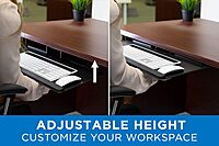 Mount-It! Under Desk Computer Keyboard and Mouse Tray, Slide Out Ergonomic Keyboard Drawer with Gel Wrist Pad, Tilt