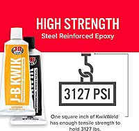 J-B Weld 8271 KwikWeld Professional Size Steel Reinforced Epoxy Twin Pack - 10 oz. 10 oz Epoxy
