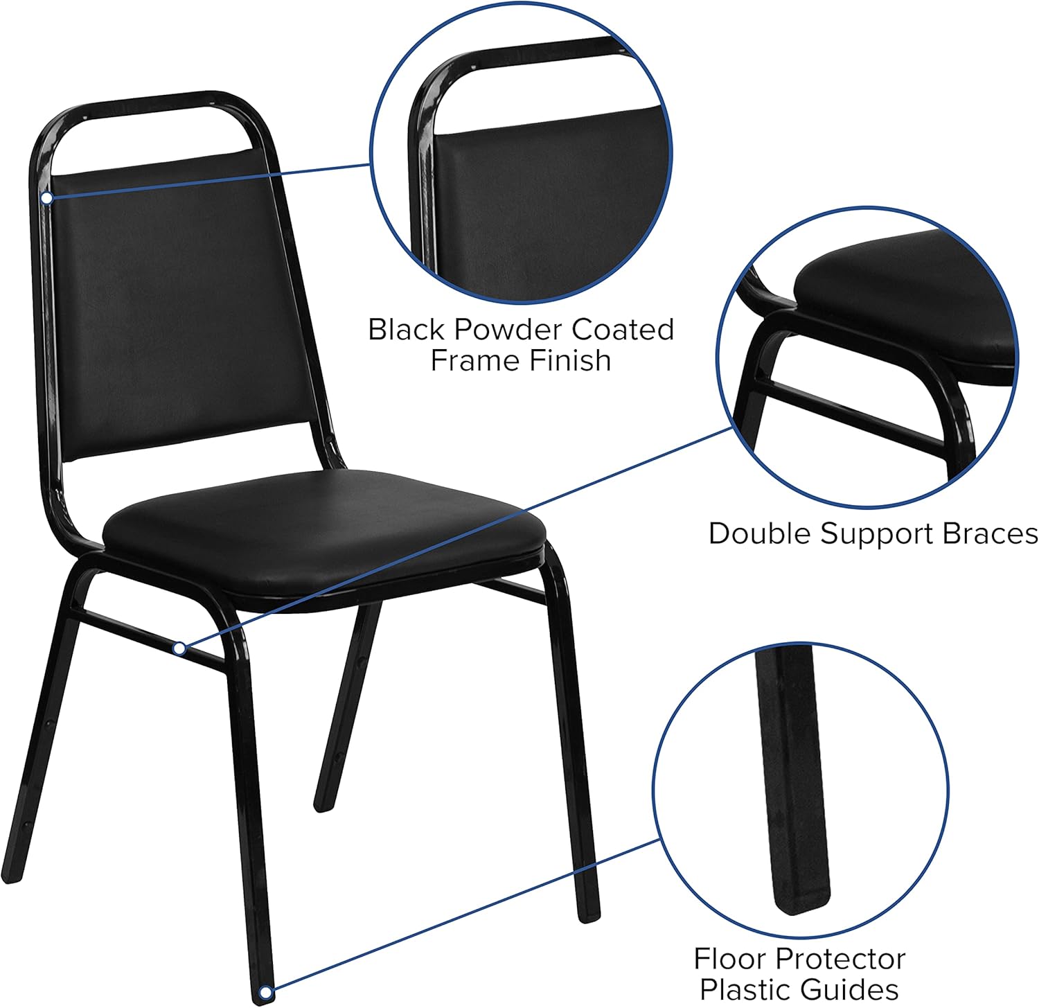 Flash Furniture HERCULES Series Trapezoidal Back Stacking Banquet Chair