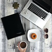 Cambridge Notebook, Business Notebook, 8-1/4" x 11", 80 Sheets, Ruled, Action Planner, Flexible Cover, Wirebound