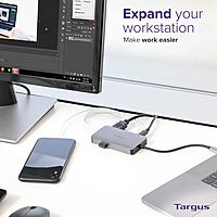 Targus DOCK419USZ Docking Station - for Notebook - 100W PD - USB Type-C - 3 USB Ports - RJ-45 - HDMI - VGA - Wired