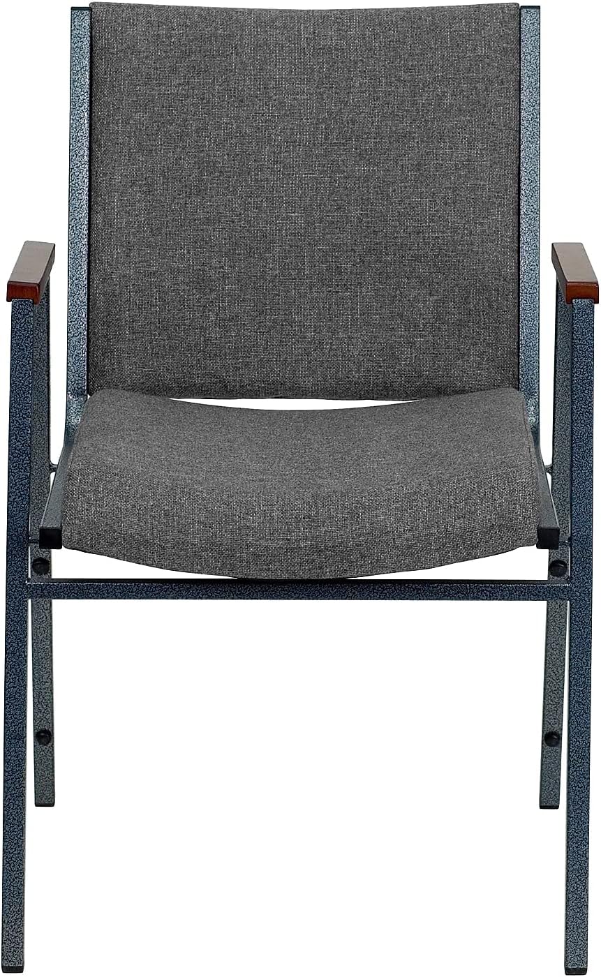 Flash Furniture HERCULES Series Heavy Duty Fabric Stack Chair with Arms and Ganging Bracket