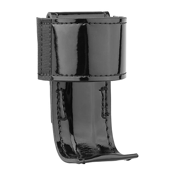 Hi-Gloss Black Leather Steel Based Radio Holder - Premium Clarino Leather