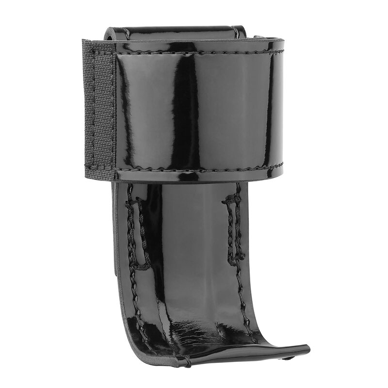 Hi-Gloss Black Leather Steel Based Radio Holder - Premium Clarino Leather