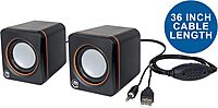 Manhattan USB Powered Stereo Speaker System - Small Size - 161435