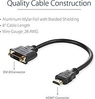 StarTech.com 8in HDMI to DVI-D Video Cable Adapter