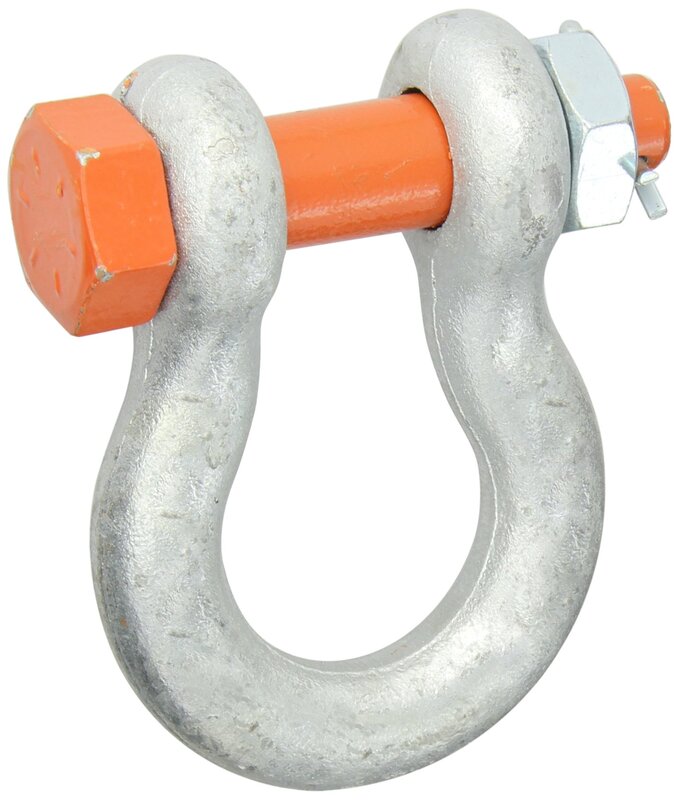 Campbell - 7/8" Anchor Shackle, Bolt Type, H/G, Alloy, 19,000 lb WLL (5391495)