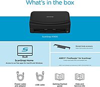 ScanSnap iX1400 High-Speed Simple One-Touch Button Color Document, Photo & Receipt Scanner with Auto Document Feeder for Mac