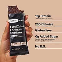 RXBAR Protein Bars, Protein Snack, Snack Bars, Chocolate Sea Salt, 22oz Box (12 Bars) Chocolate Sea Salt 1.83 Ounce (Pack of