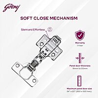 Clip On 3D Soft Close Cabinet Hinge- Full Overlay 4 Hole