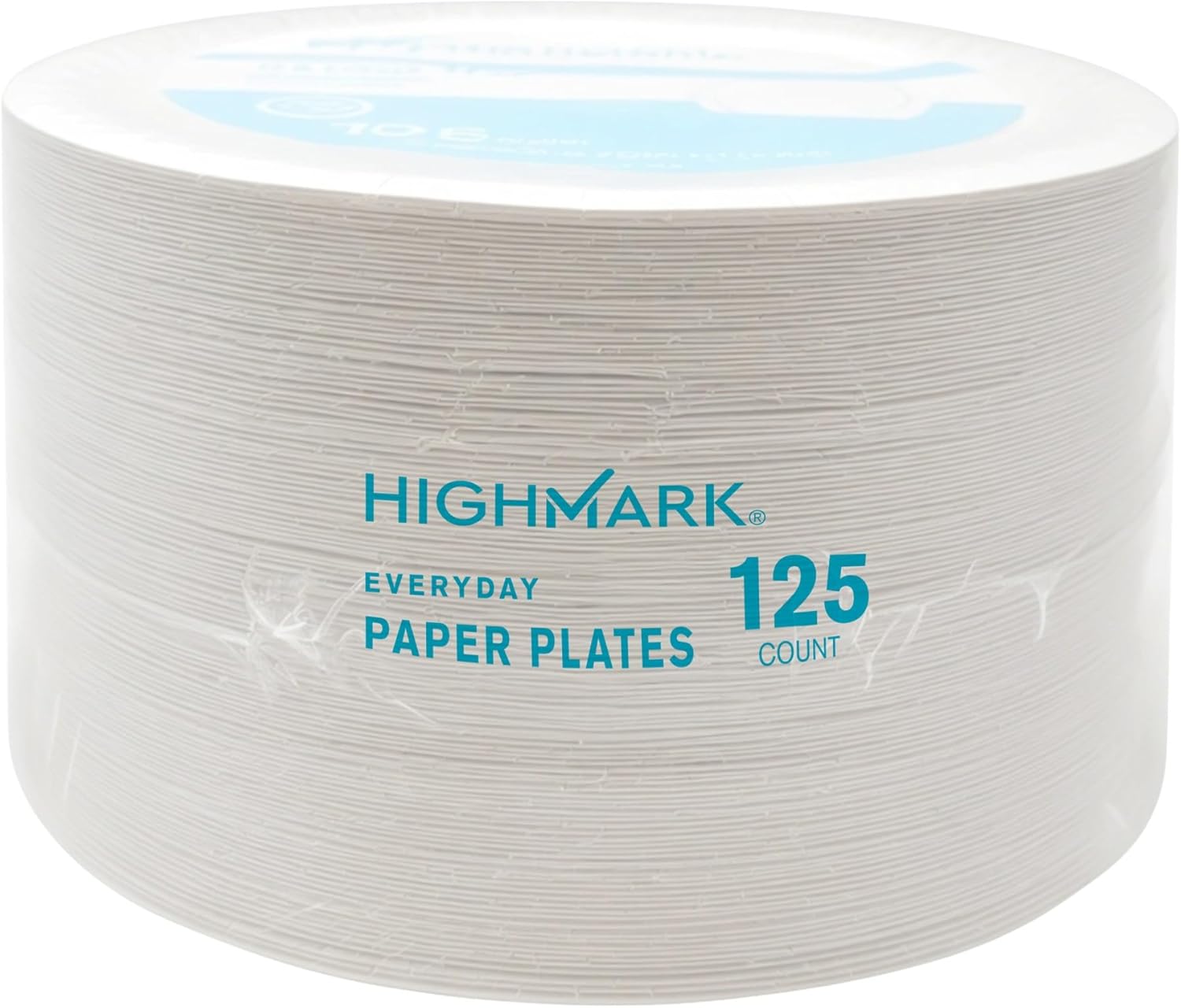 Highmark Disposable 6-3/4in Printed White Paper Plates - Pack of 125