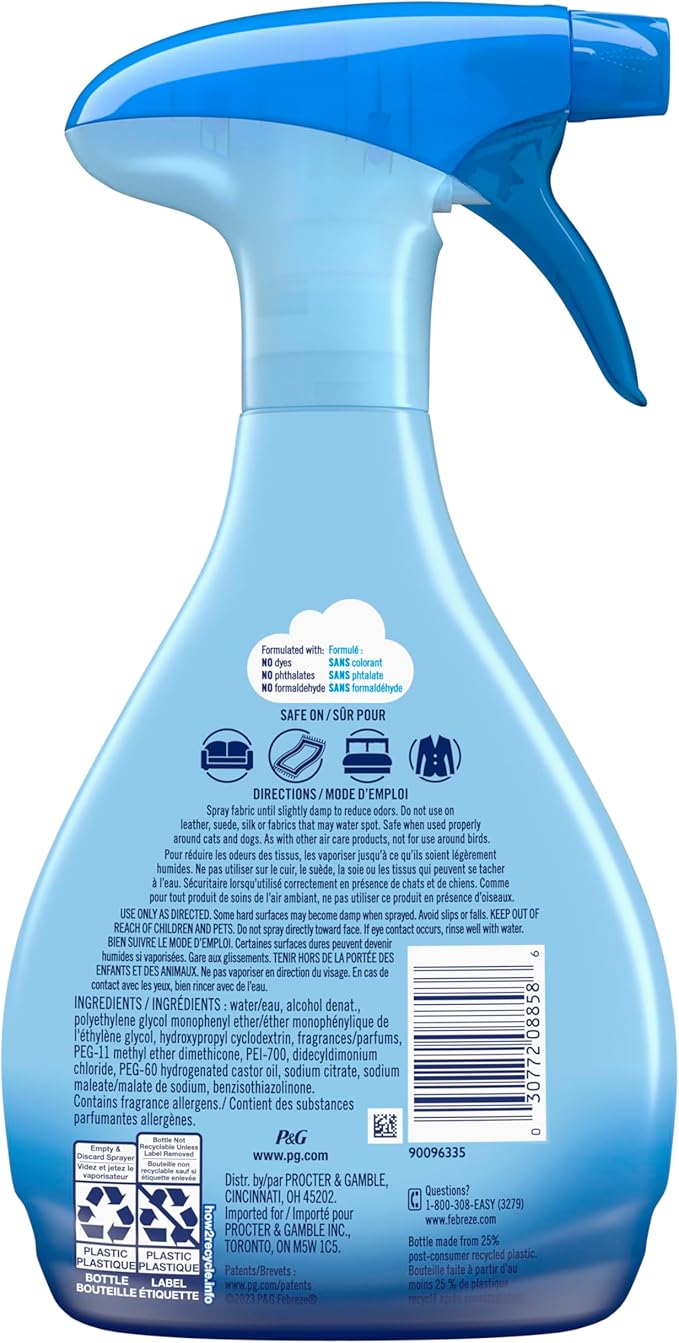 Febreze FABRIC Refresher/Odor Eliminator, Extra Strength, Original, 14.8 oz Spray Bottle
