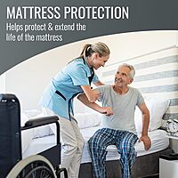 DMI Waterproof Mattress Protector and Cover, Contoured Fitted Sheet Fit, King Fitted King