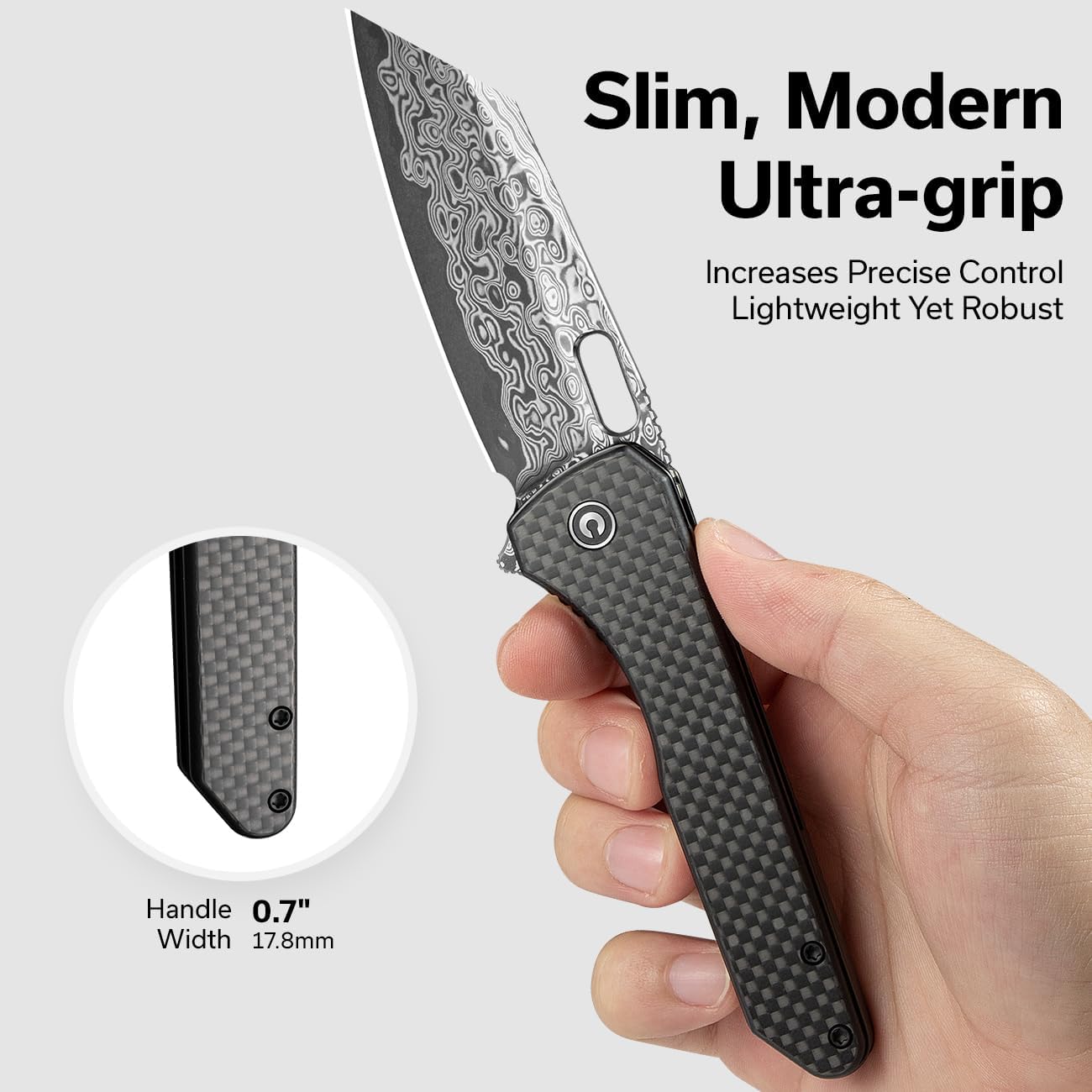 CIVIVI Nugz Folding Pocket Knife for EDC, 3.17" Reverse Tanto Blade C23060